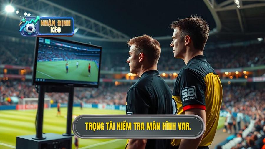 2. Trọng tài kiểm tra màn hình VAR.