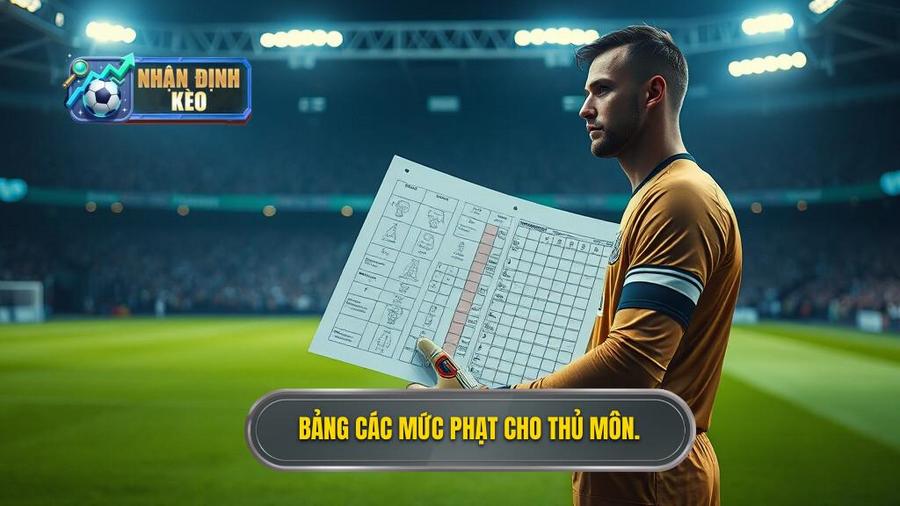 3. Bảng các mức phạt cho thủ môn.
